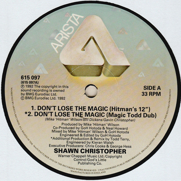 Shawn Christopher : Don't Lose The Magic (12")