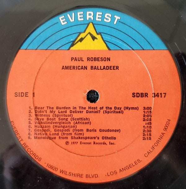 Paul Robeson : American Balladeer (LP, Comp)