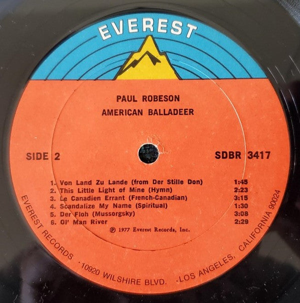 Paul Robeson : American Balladeer (LP, Comp)