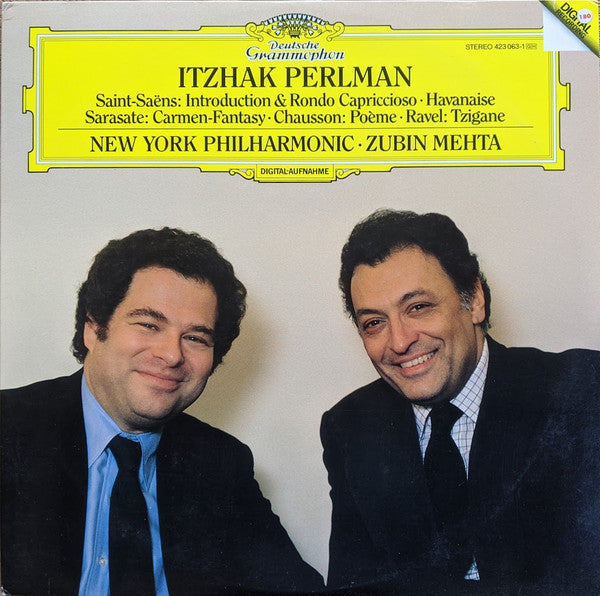Saint-Saëns*, Sarasate*, Chausson*, Ravel*, Itzhak Perlman, New York Philharmonic, Zubin Mehta : Introduction & Rondo Capriccioso • Havanaise • Carmen-Fantasy • Poème • Tzigane (LP, Club)