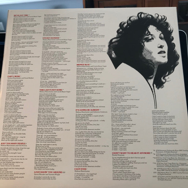 Melissa Manchester : Melissa (LP, Album, Club, Ter)