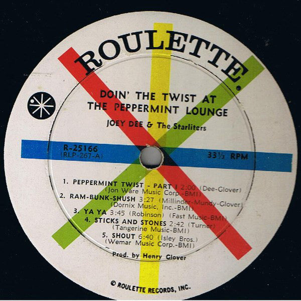 Joey Dee And His Starliters* : Doin' The Twist At The Peppermint Lounge (LP, Album, Mono, Abb)