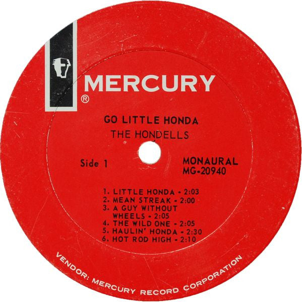 The Hondells!* : Go Little Honda (LP, Album, Mono)