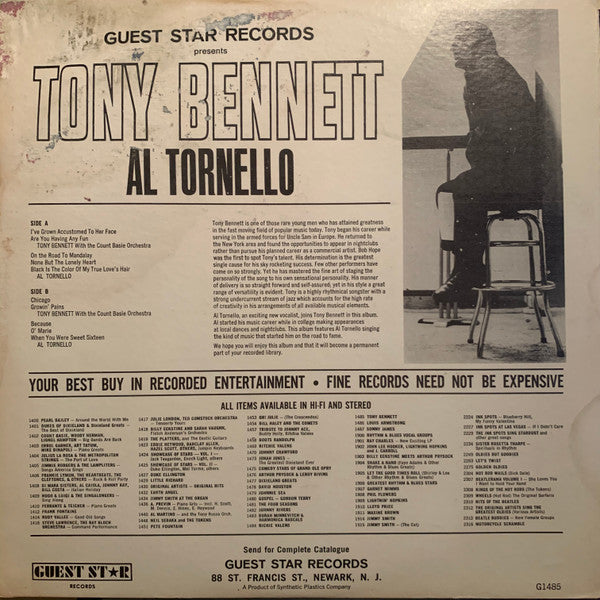 Tony Bennett, Al Tornello : I've Grown Accustomed To Her Face (LP, Album)