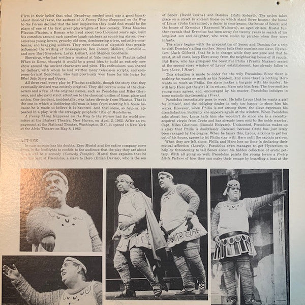 "A Funny Thing Happened On The Way To The Forum" Original Broadway Cast : A Funny Thing Happened On The Way To The Forum (LP, Album, Mono, Gat)