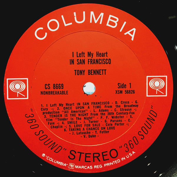 Tony Bennett : I Left My Heart In San Francisco (LP, Album, 360)