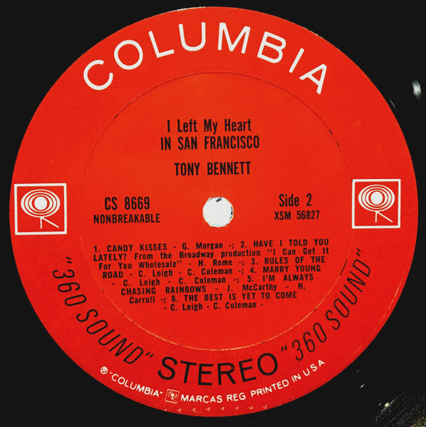 Tony Bennett : I Left My Heart In San Francisco (LP, Album, 360)