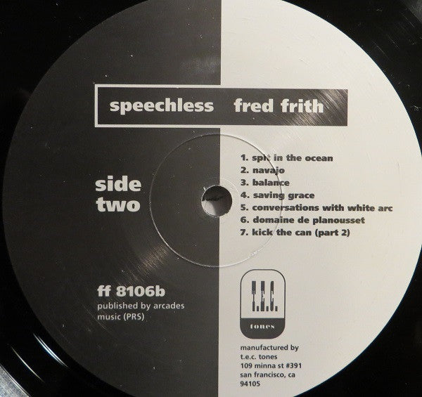 Fred Frith : Speechless (LP, Album, RE)