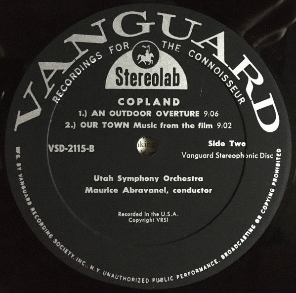 Copland* : A Lincoln Portrait / Quiet City / Our Town, Music From The Film / An Outdoor Overture (LP, Album)
