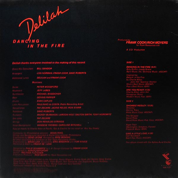 Delilah (3) : Dancing In The Fire (LP, Album)