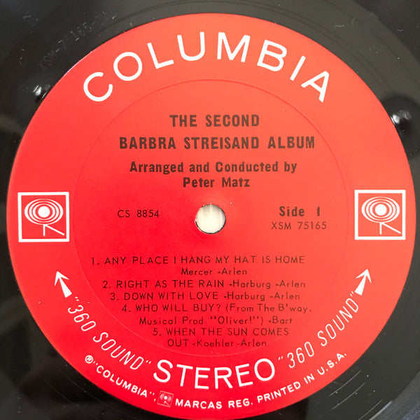 Barbra Streisand : The Second Barbra Streisand Album (LP, Album, San)