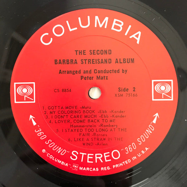 Barbra Streisand : The Second Barbra Streisand Album (LP, Album, San)