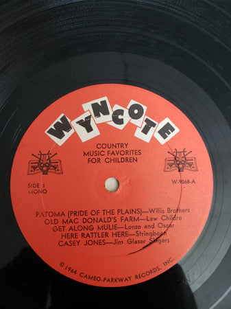 Various : Country Music Favorites For Children (LP, Comp, Mono)