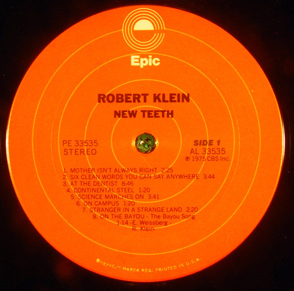 Robert Klein : New Teeth (LP, Album, Pit)