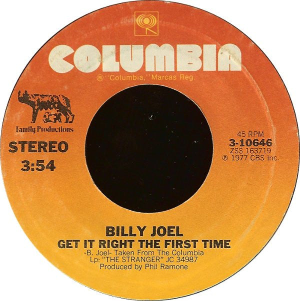Billy Joel : Just The Way You Are (7", Single, Styrene, Ter)