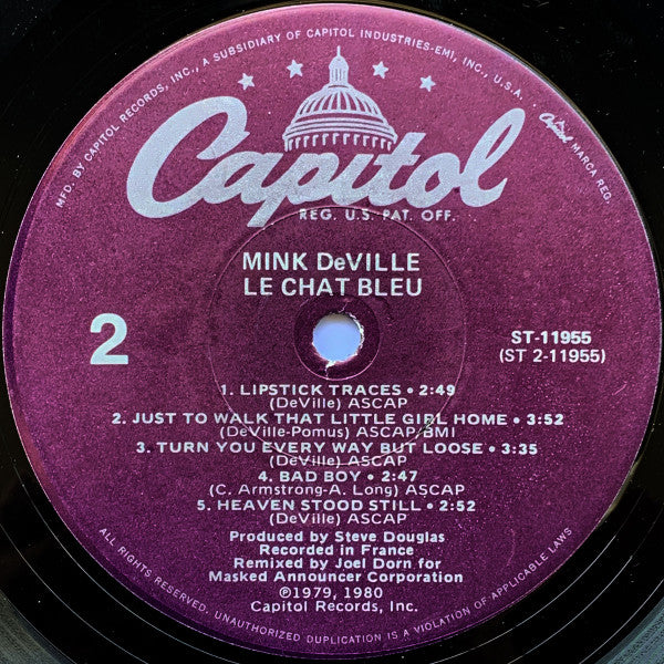 Mink DeVille : Le Chat Bleu (LP, Album, Los)