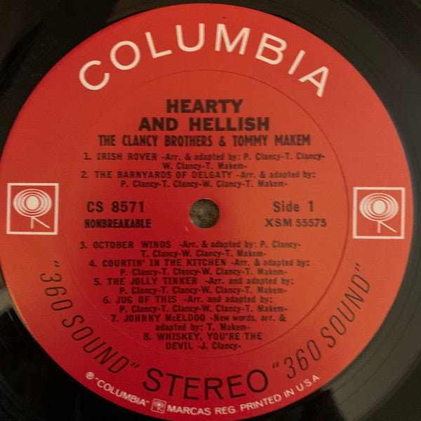 The Clancy Brothers & Tommy Makem : Hearty And Hellish- A Live Nightclub Performance (LP, 2-E)