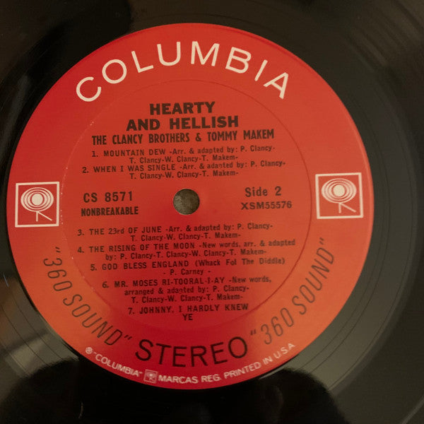 The Clancy Brothers & Tommy Makem : Hearty And Hellish- A Live Nightclub Performance (LP, 2-E)