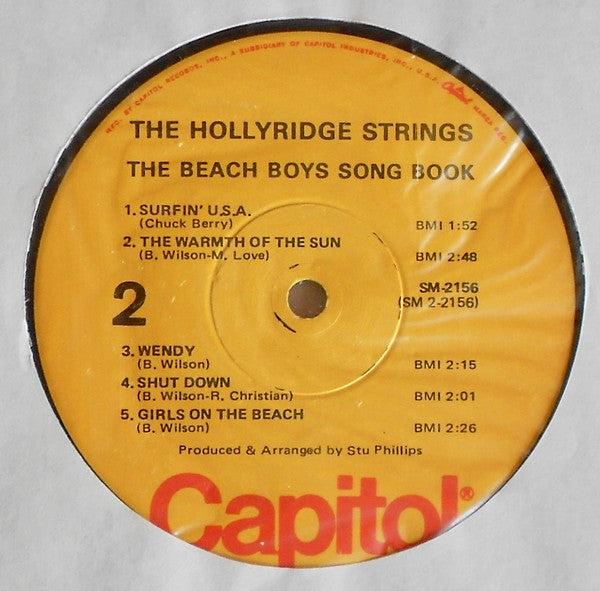 The Hollyridge Strings : The Beach Boys Songbook: Romantic Instrumentals (LP, Album, Win)