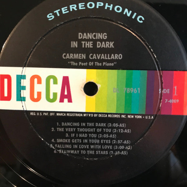 Carmen Cavallaro : Dancing In The Dark (LP, Album)