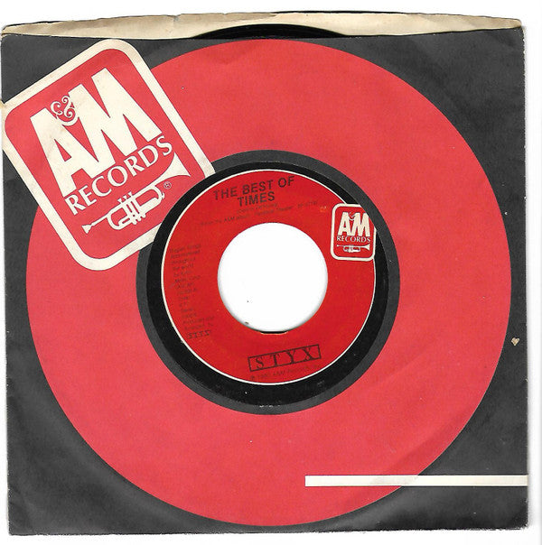 Styx : Lights / The Best Of Times (7", Single, Styrene, Pit)