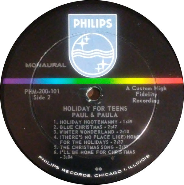 Paul & Paula : Holiday For Teens (LP, Album, Mono, Dee)