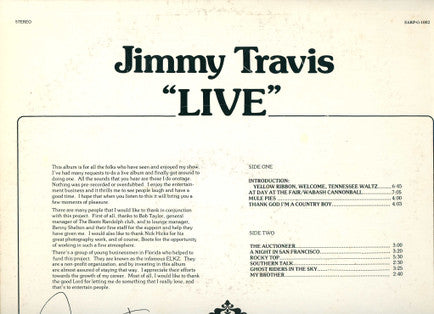 Jimmy Travis : Live (LP)