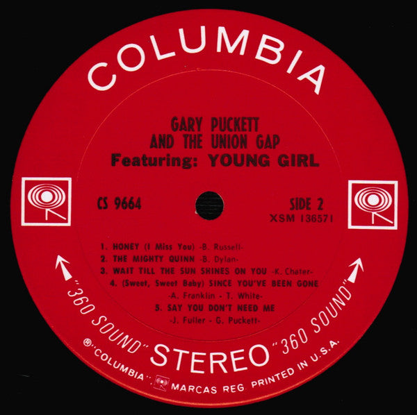 Gary Puckett And The Union Gap* : Gary Puckett And The Union Gap Featuring "Young Girl" (LP, Album, Pit)