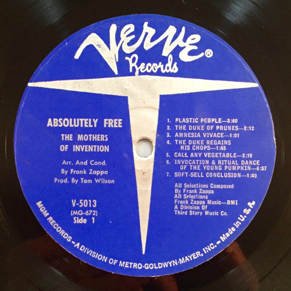 The Mothers Of Invention* : Absolutely Free (LP, Album, Mono, MGM)