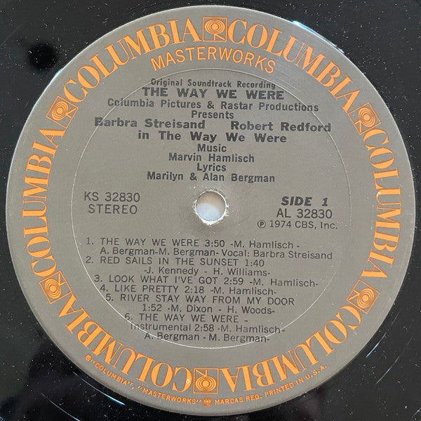 Marvin Hamlisch : The Way We Were (Original Soundtrack Recording) (LP, Album, San)