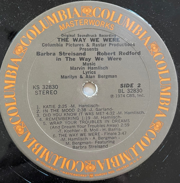 Marvin Hamlisch : The Way We Were (Original Soundtrack Recording) (LP, Album, San)