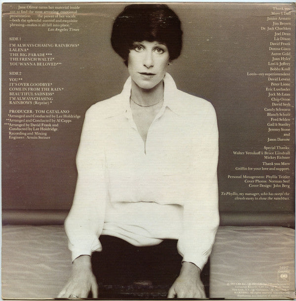 Jane Olivor : Chasing Rainbows (LP, Album)