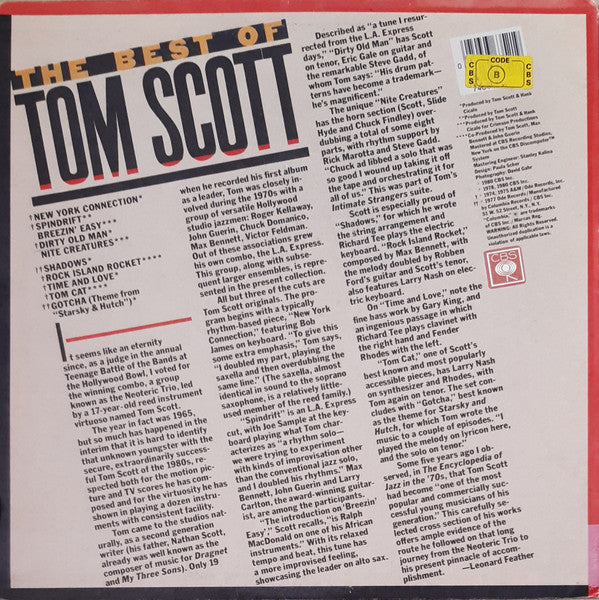 Tom Scott : The Best Of Tom Scott (LP, Comp)