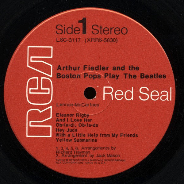Arthur Fiedler And The Boston Pops* : Play The Beatles (LP, Album)