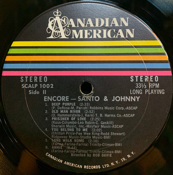 Santo & Johnny : Encore (LP, Album, RP)