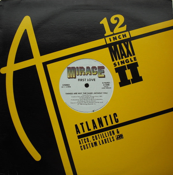 First Love : Things Are Not The Same (Without You) (12", Maxi)