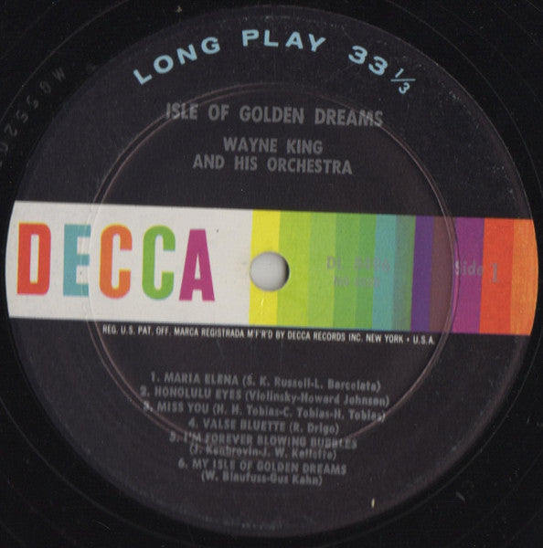 Wayne King And His Orchestra : Isle Of Golden Dreams (LP, Album, Mono, Pin)