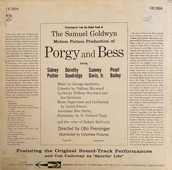 George Gershwin, Ira Gershwin, DuBose Heyward : Porgy And Bess (LP, Album, Pit)