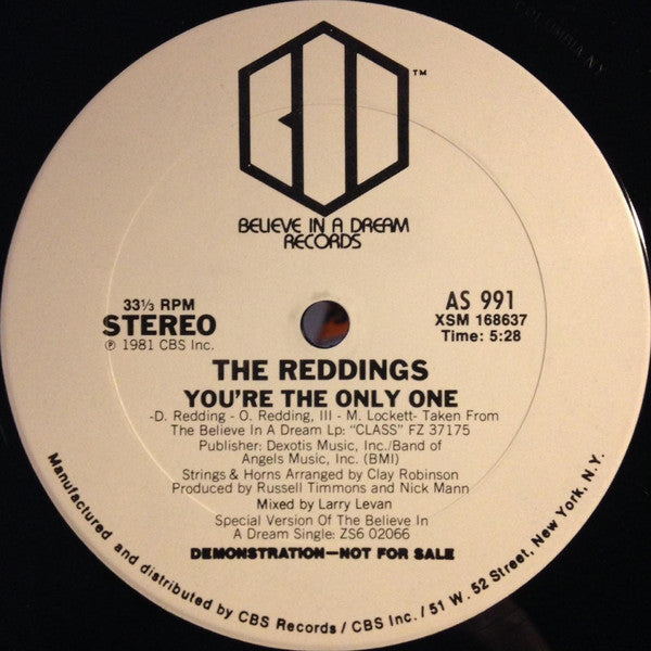 The Reddings : You're The Only One (12", Promo)