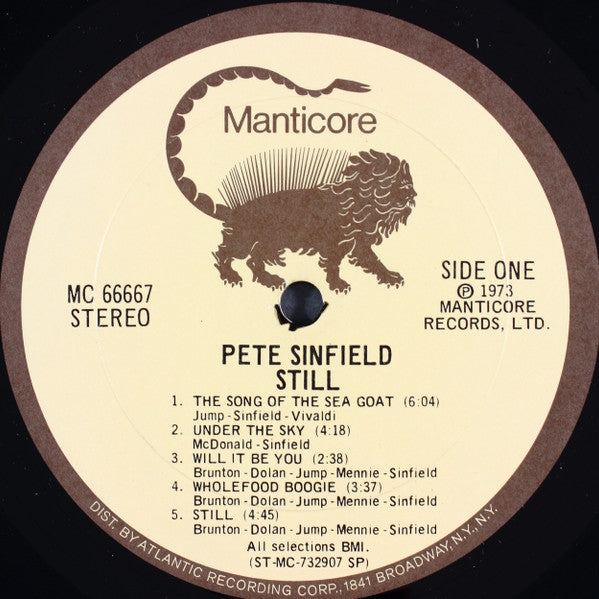 Pete Sinfield* : Still (LP, Album, Gat)