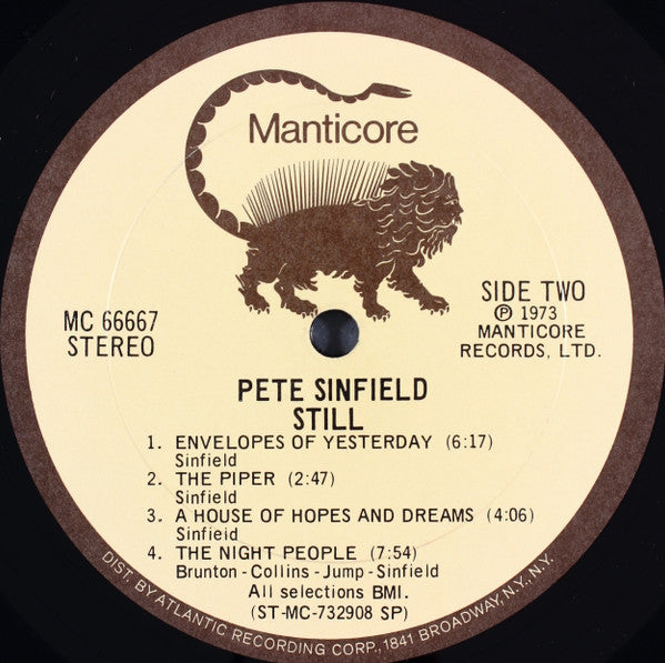Pete Sinfield* : Still (LP, Album, Gat)