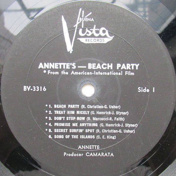 Annette (7) : Annette's Beach Party (LP, Album, Mono)