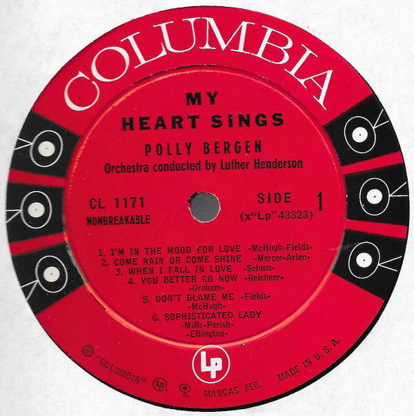 Polly Bergen : My Heart Sings (LP, Album, Mono)