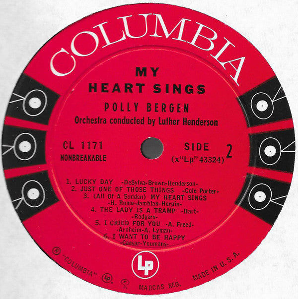 Polly Bergen : My Heart Sings (LP, Album, Mono)