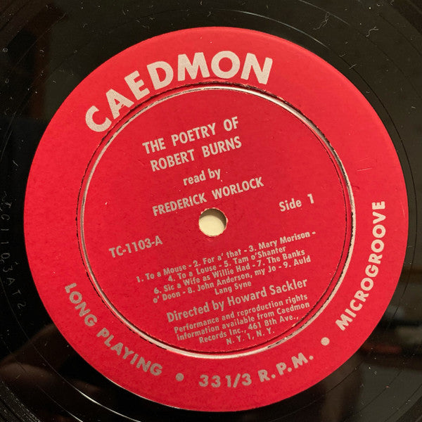 Robert Burns (4) - Frederick Worlock - C. R. M. Brookes : Poetry Of Robert Burns And Scottish Border Ballads (LP)