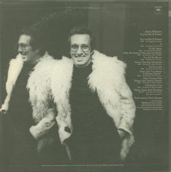 Andy Williams : You've Got A Friend (LP, Album, Pit)