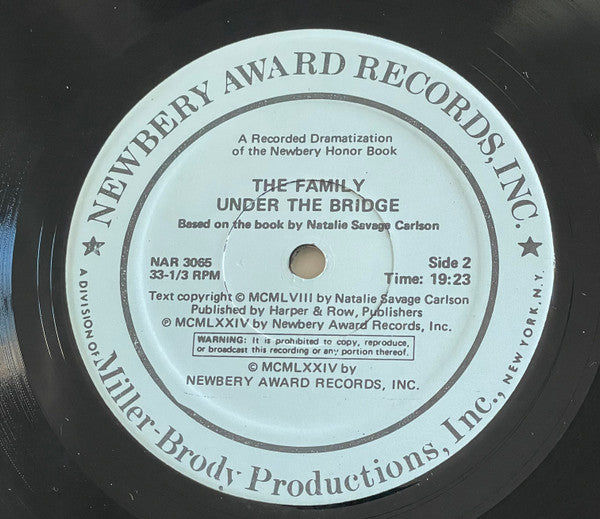 Natalie Savage Carlson : The Family Under The Bridge (LP, Album)