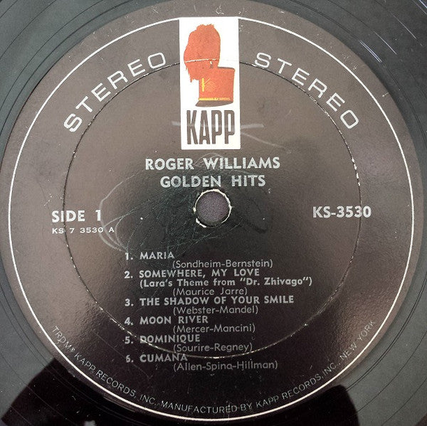 Roger Williams (2) : Golden Hits (LP, Comp)
