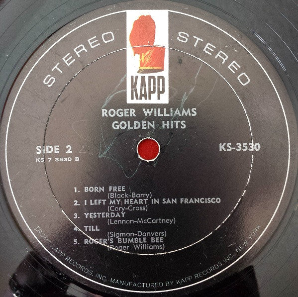 Roger Williams (2) : Golden Hits (LP, Comp)