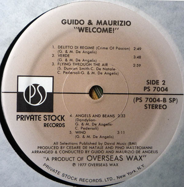 Guido & Maurizio* : Welcome! (LP, Comp)